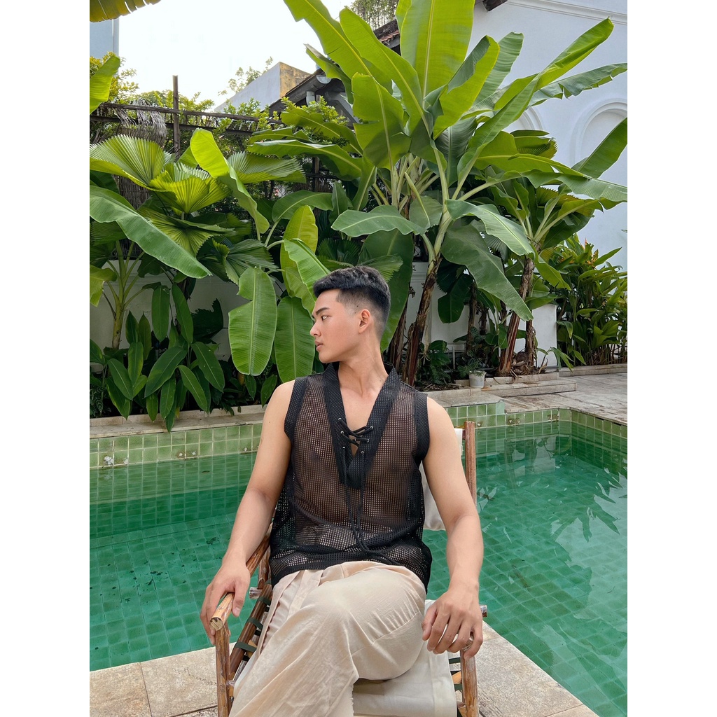 Áo Tank top lưới phom chuẩn đẹp cá tính - Free size