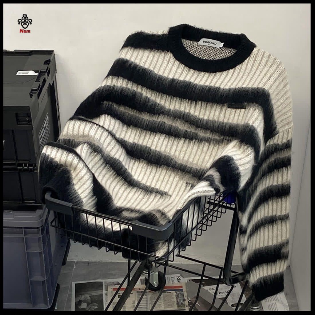Ch t L Ng cao O len gile nam Formm R Ng Áo Sweater Cổ Thuyền Sọc Ngựa Vằn cao Không Đều Phong Cách Đường Phố Mỹ Cho nam Và Nữ#Đồng Hồ Đeo Tay 39% s Thời Trang Cho Nữ#Áo Thun Dáng Rộng Phong Cách Retro Thời Trang Cho Cặp Đôi 39; s BF 39; s#Giày Thể Thao Si