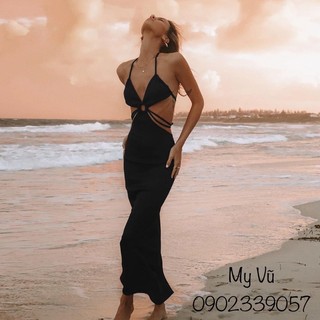 Đầm dài hở lưng phong cách quyến rũ