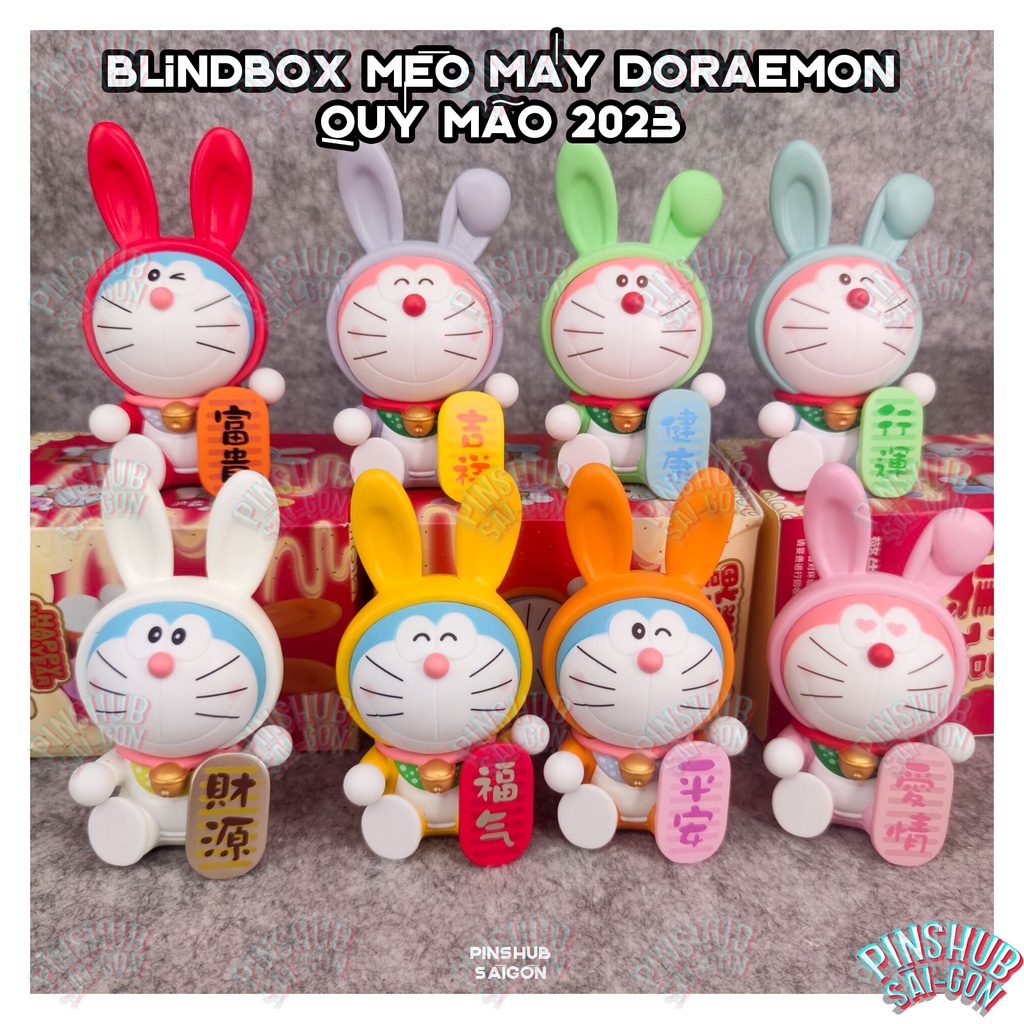 Blindbox : Mèo Doraemon May Mắn SERIES 2 PHIÊN BẢN QUÝ MÃO 2023 CÓ SẴN PINHUBS