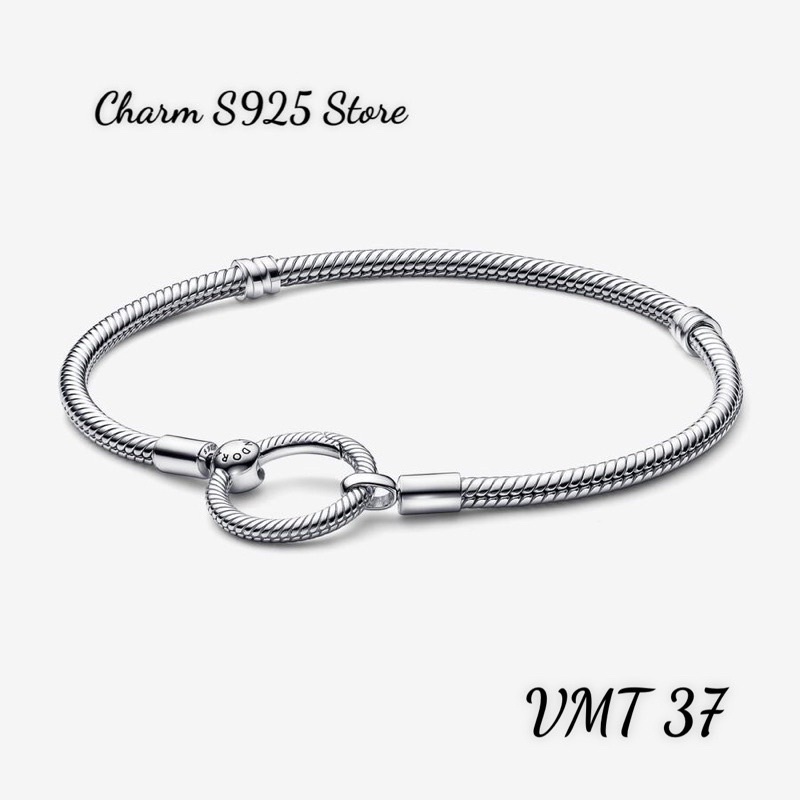 VÒNG TAY PAN ALE MOMENT KHOÁ TRÒN BẠC S925 THUẦN KHIẾT HÀNG CAO CẤP