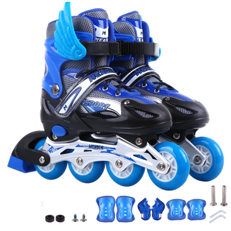 Giày patin trẻ em biến hình cho bé mới tập trượt patin, patin chuyển 1 hàng thành 2 hàng