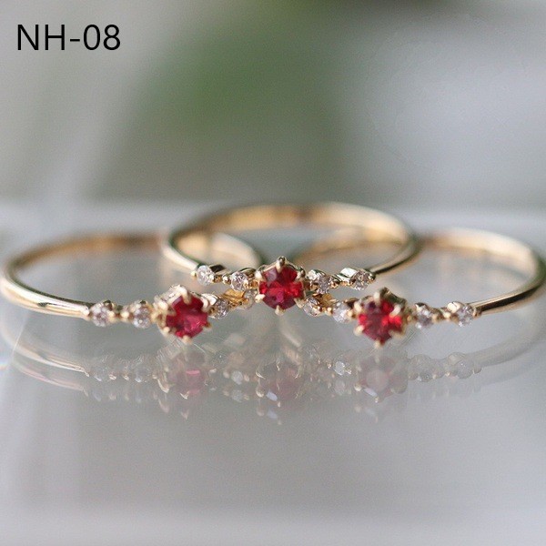 Nhẫn đính đá nữ bạc 925 đơn gian trơn đẹp cá tính May Jewelry20 MJ022