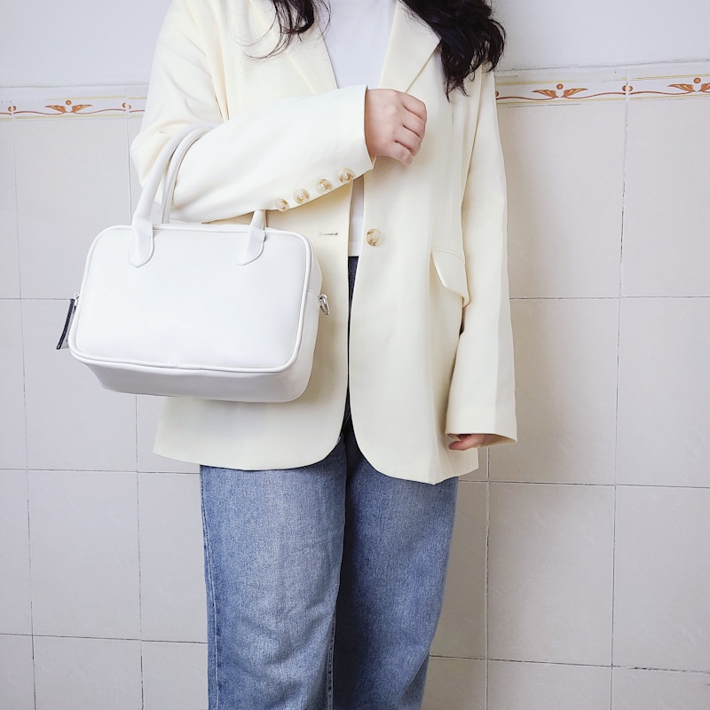 Mischa Túi Đeo Vai Hình Vuông Nhỏ Bằng Da PU Màu Trơn Thời Trang Phong Cách Phương Tây