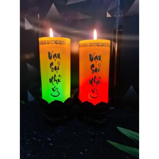 Nến trụ Vạn sự như ý cháy đổi màu , nến chưng bàn thờ may mắn, tài lộc dồi dào-thegioinendanang