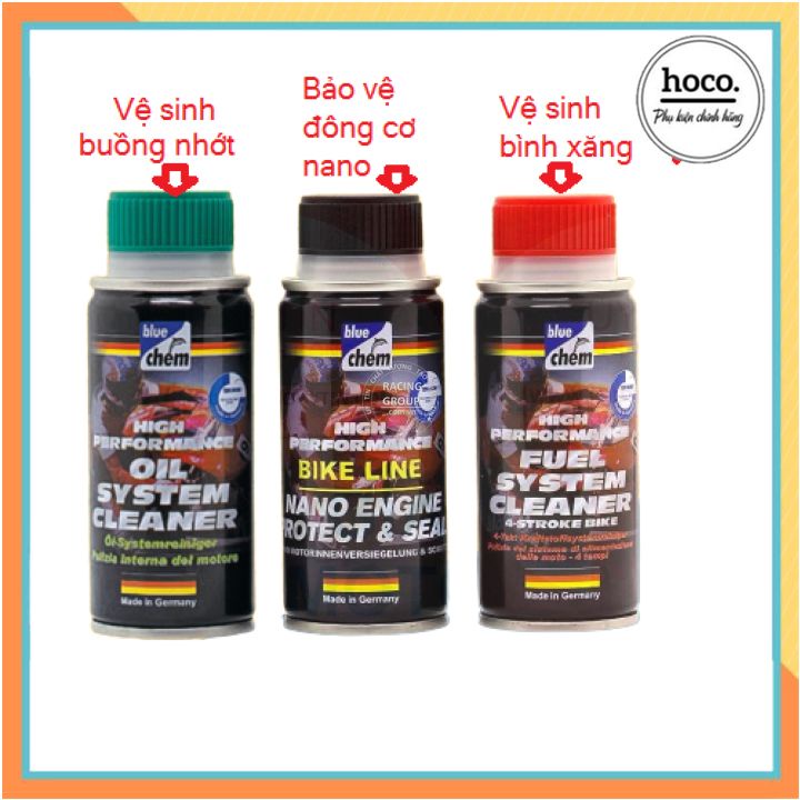 Combo Dung dịch vệ sinh tẩy cặn bảo vệ động cơ xe máy bluechem
