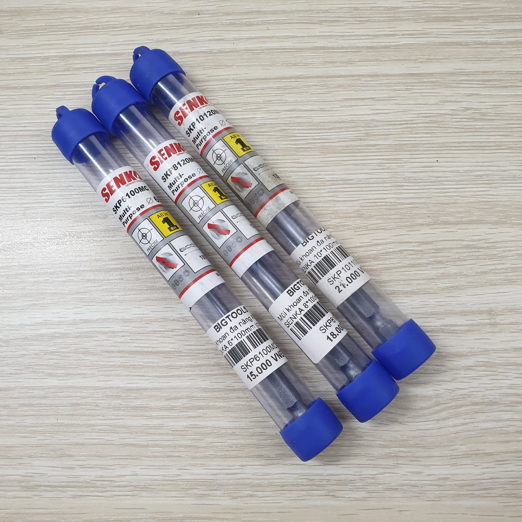 Mũi khoan đa năng SENKA chuôi lục giác 6 All in 1 - khoan sắt, gỗ, inox, kính, be tông, gạch men 6 /8/10mm