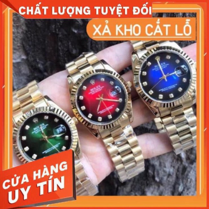 Đồng Nam Rolex mã RL1506 dây đặc nguyên khối, mạ không rỉ, dây full vàng - bảo hành 12 tháng