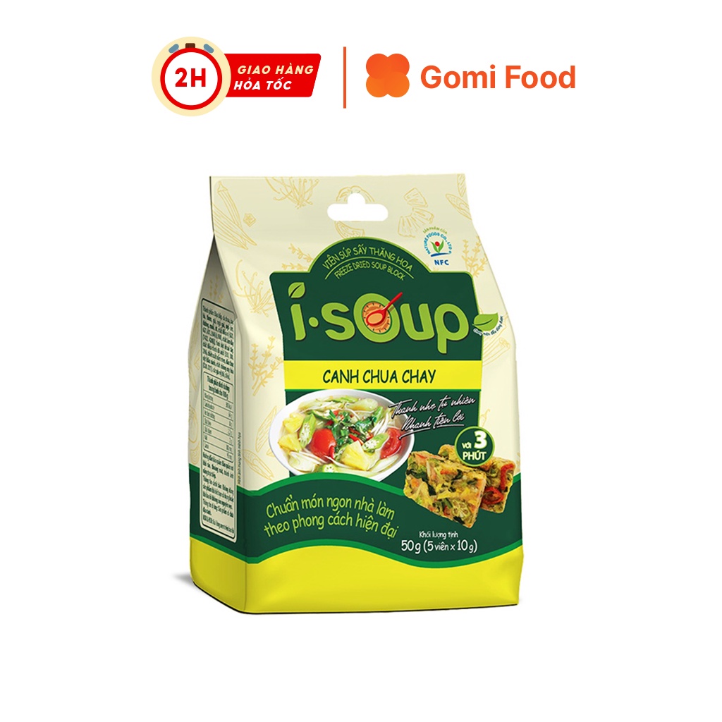Canh chua chay I-SOUP 50g túi 05 viên Gomi Food