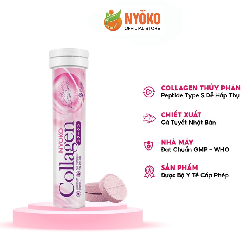 Collagen uống thủy phân dạng sủi chiết xuất da cá tuyết cao cấp nhật bản