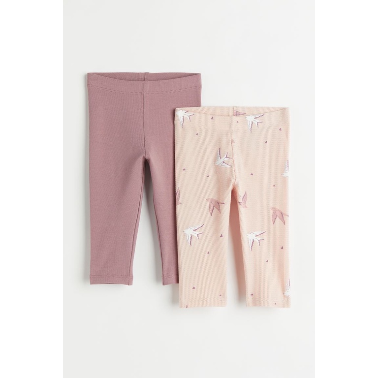 Set quần legging hồng bird chim HM H&M_authentic US