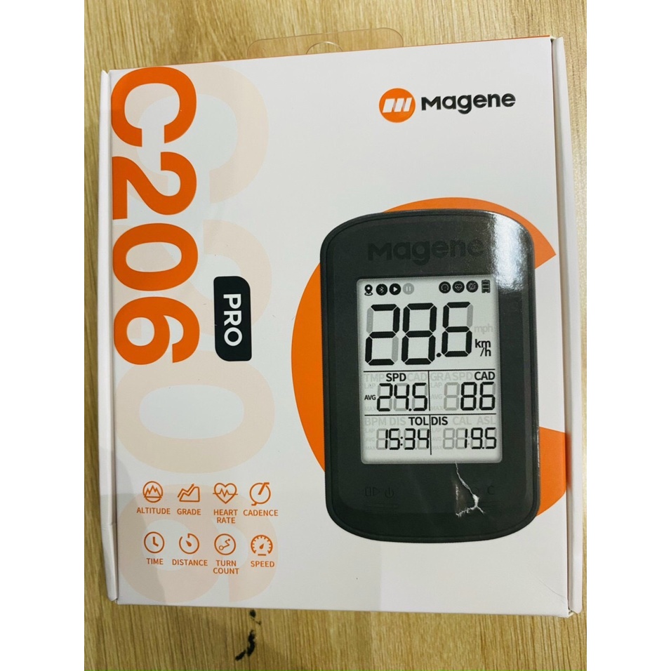 Magene C206 Pro Đồng Hồ Tốc Độ Xe Đạp GPS Không Dây - Không Thấm Nước - Bluetooth ANT