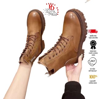 Giày bốt nữ cao cổ, bốt nữ da lì đế tăng chiều cao phong cách hàn quốc thời thượng hàng qccc g012