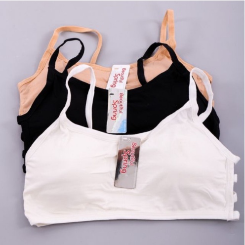 Áo lót lá 3 dây trẻ em mút đệm mỏng nhiều màu cho học sinh, Áo bra 3 dây có đệm ngực HOCSINH01