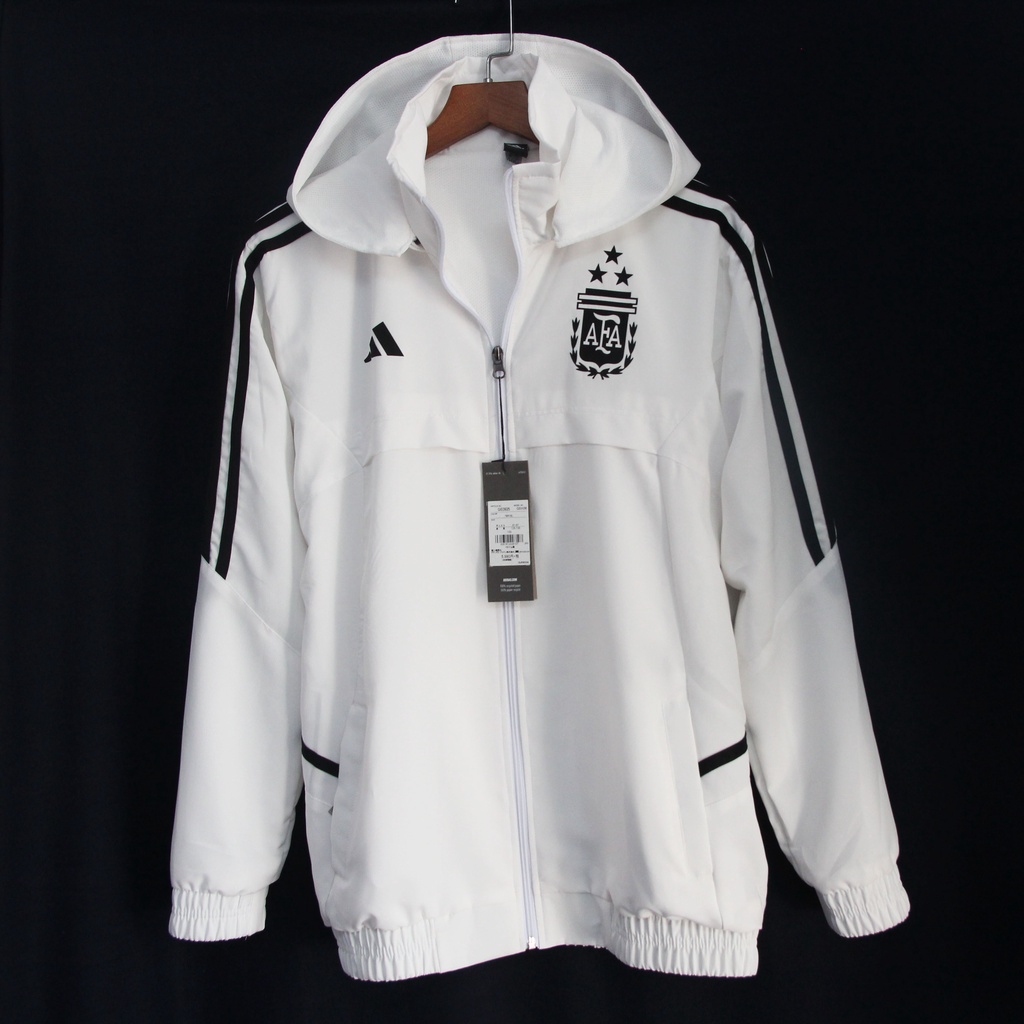 ÁO KHOÁC ARGENTINA TRẮNG - ĐEN MẪU MỚI NHẤT 2023/2024