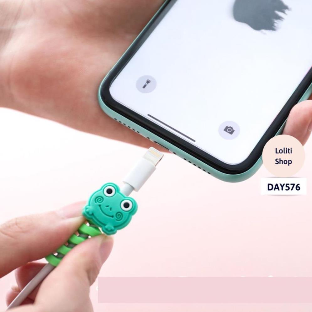 Dây quấn silicone cao cấp bảo vệ tai nghe, cáp sạc hình thú dễ thương, tiện lợi LOLITI DAY576