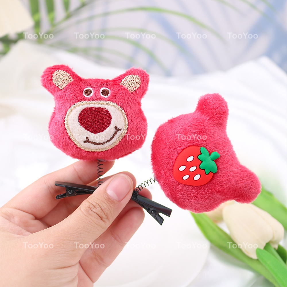 Kẹp tóc lò xo Gấu dâu Lotso dễ thương cute TY0360