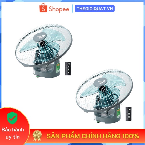 Quạt đảo trần Asia X16002 sử dụng remote từ xa (combo 2 cây) - Hàng chính hãng