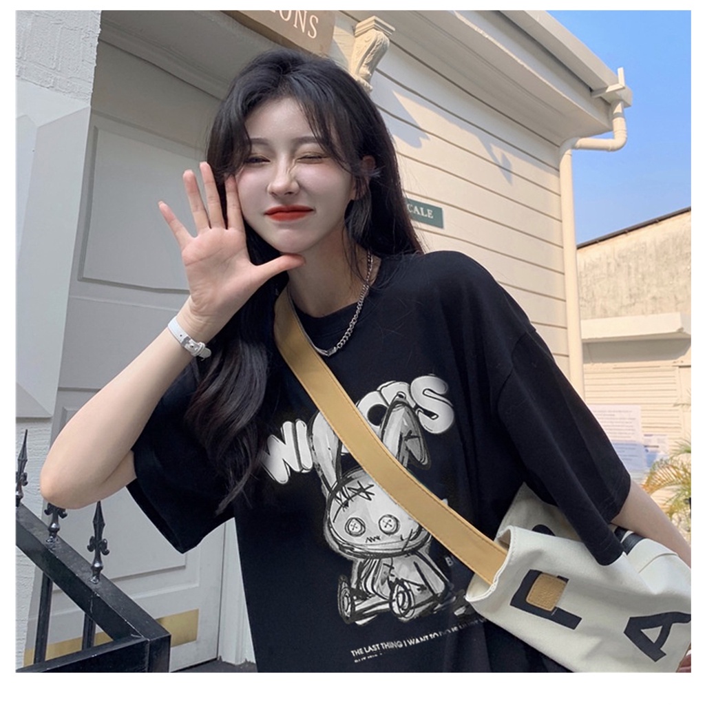 Áo Phông Nam Nữ tay lỡ WIOOPS , Áo thun form rộng oversize Unisex phong cách Hàn Quốc