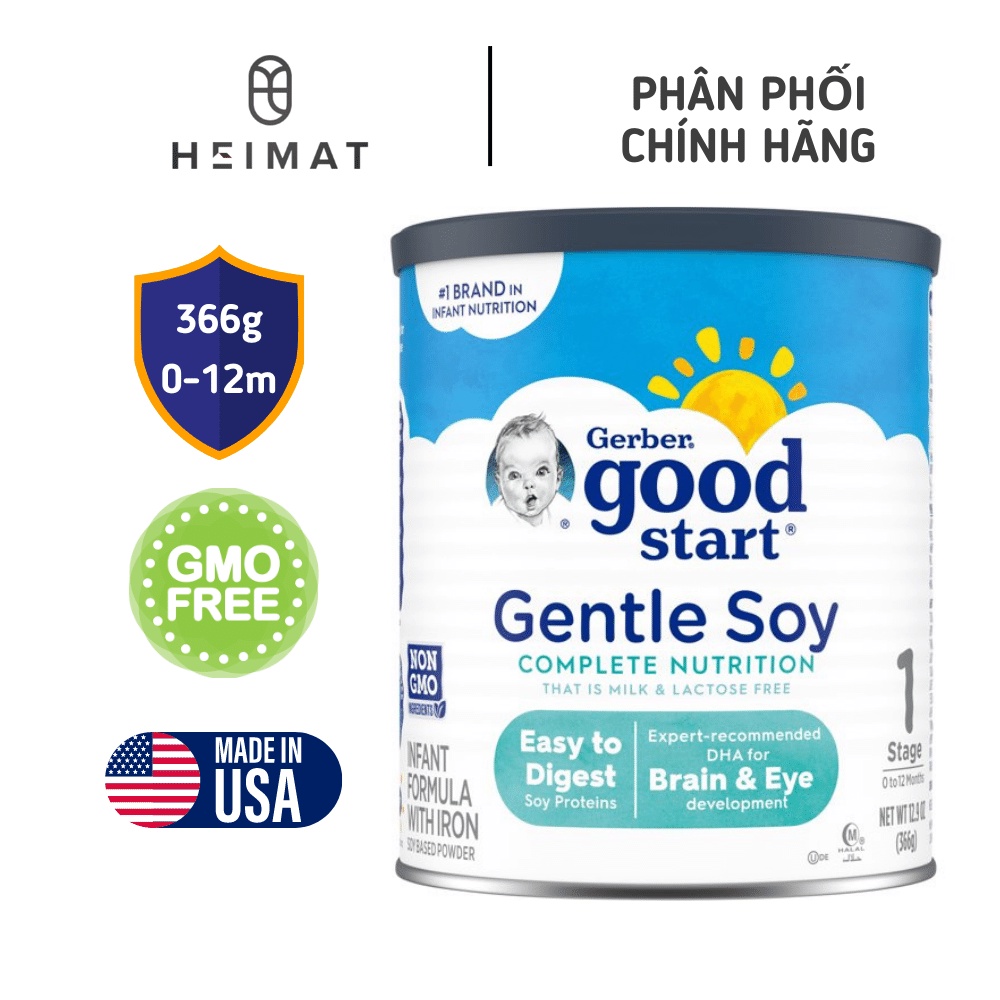 Sữa bột dành cho trẻ không dung nạp Sữa và Lactose - Gerber Good Start. Giai đoạn (0-12th) và (9-24th) tuổi