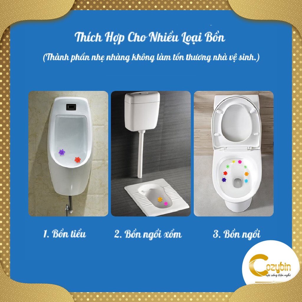 Gel thơm làm sạch khử mùi vệ sinh diệt khuẩn khử trùng bồn cầu hình bông hoa