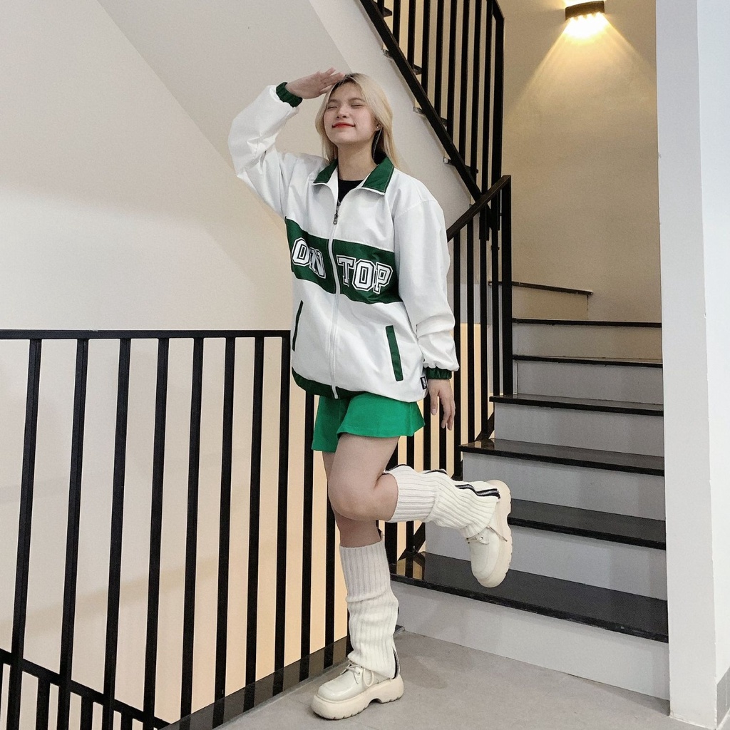 Áo khoác dù nam nữ cổ trụ Baseball Jacket local brand ONTOP | O21-AK2