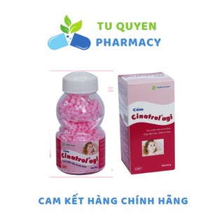 Cốm tiêu cinatrol agi chai 80 gam màu trắng và màu hồng