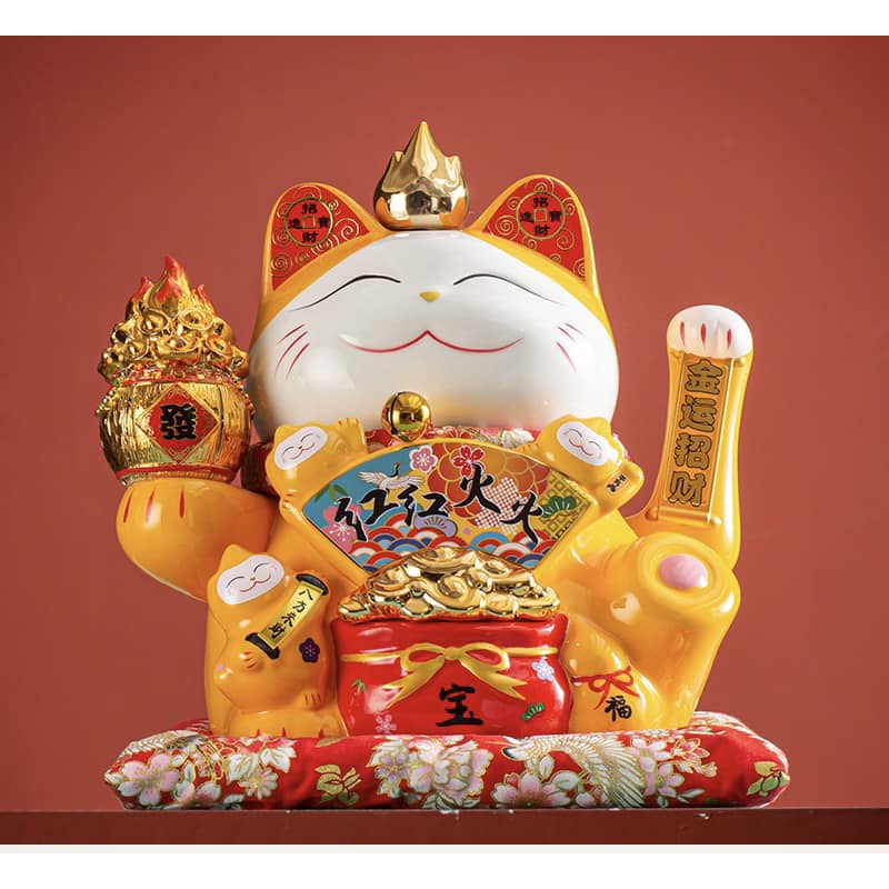 Mèo Thần Tài Maneki Neko Vẫy Tay - Đẹp Sắc Sảo Từ Nghệ Nhân - Mèo Chiêu Tài Hút Lộc Bậc Nhất - Unicorn Decor