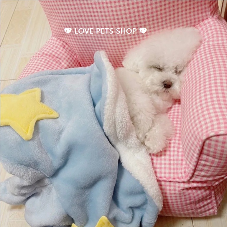 ÁO KHOÁC CHO CHÓ MÈO MỀM MỊN CÓ HÌNH NGÔI SAO VÀNG "MẪU MỚI" - LOVE PETS SHOP