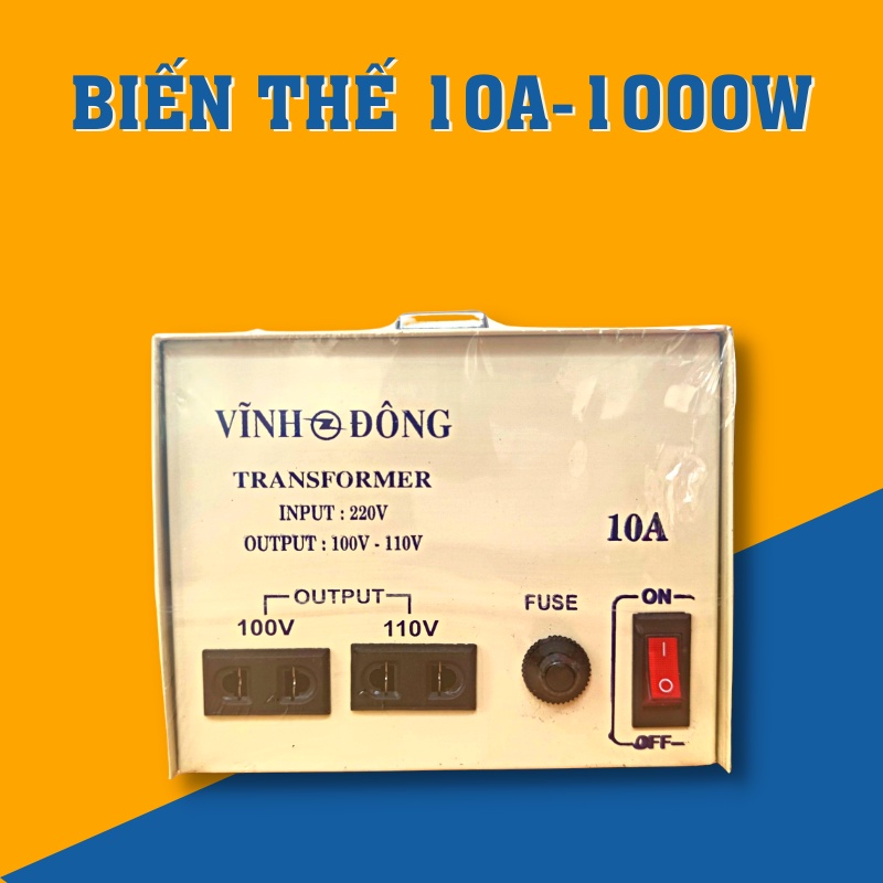 Biến áp 1000w/10A - 1500w/15A đổi nguồn 220V ra 100V - 110V