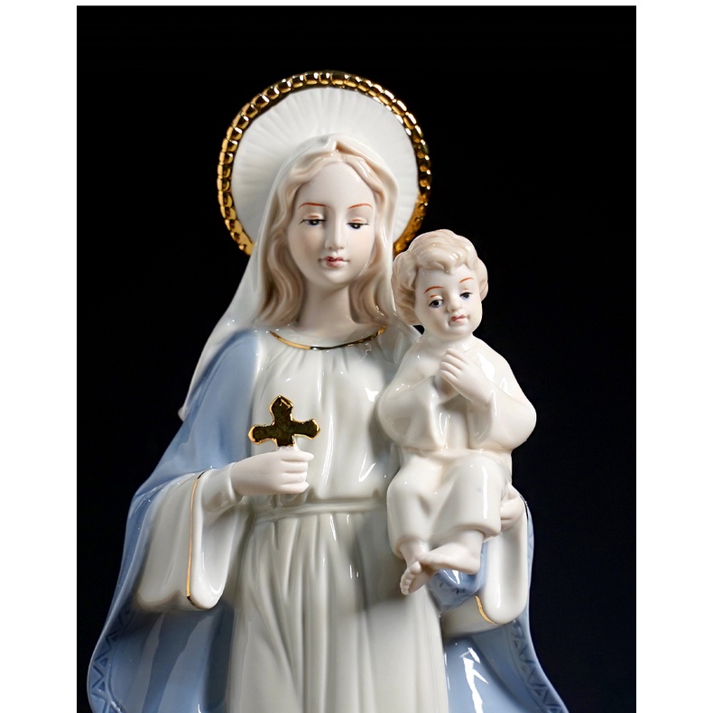 Tượng Chúa Jesus Bằng Gốm 30cm Trang Trí Cho Mẹ Và Bé
