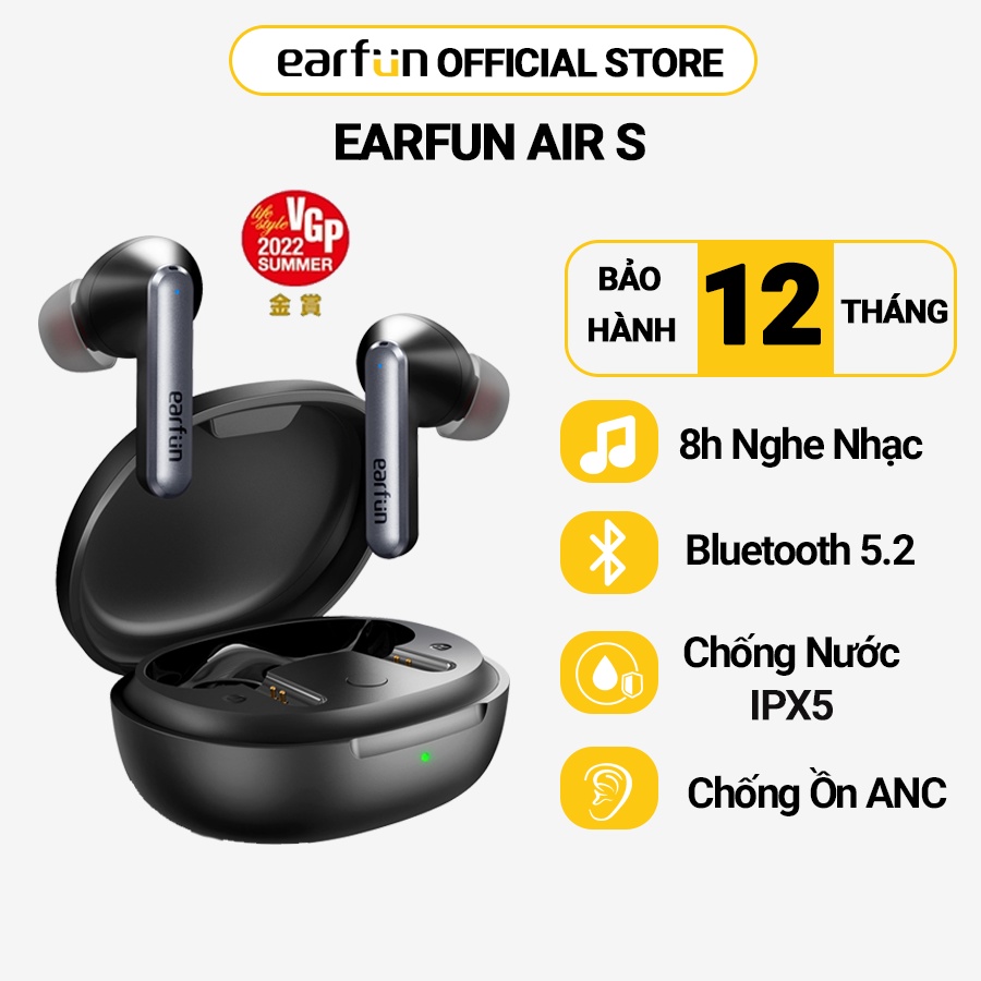 Tai nghe True Wireless EarFun Air S chống ồn ANC Bluetooth 5.2 Game mode