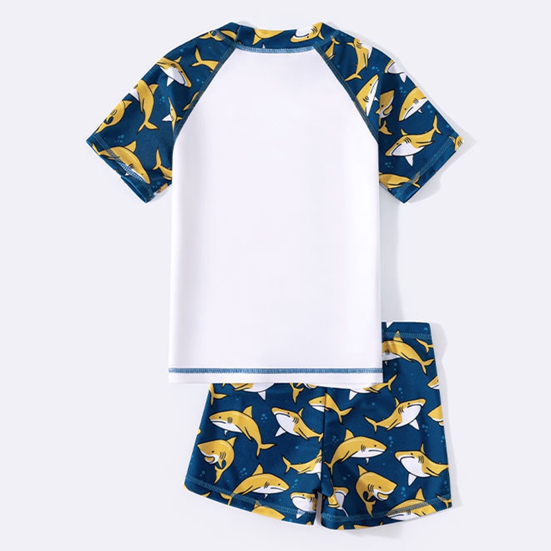 Đồ bơi bé trai họa tiết cá mập Surfing size từ 12kg đến 50kg chất vải chống nắng