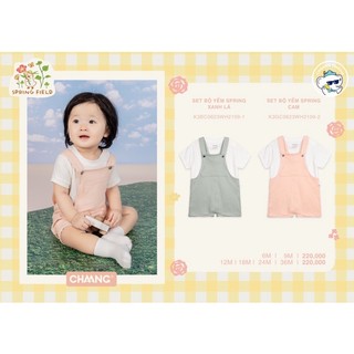 Chaang set bộ yếm cho bé dưới 3 tuổi SS23