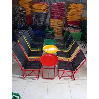 Bàn trà chanh com3,bàn cafe xếp gọn combo5