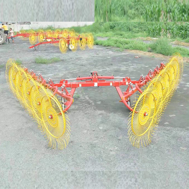 Máy cào rơm Thiết bị đảo và sấy cỏ khô tự động Cào cỏ khô kiểu kéo