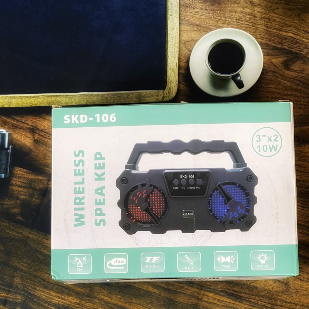 Loa bluetooth mini SKD106 kèm 01 mic karaoke - Bảo hành chính hãng 6 Tháng | BigBuy360 - bigbuy360.vn