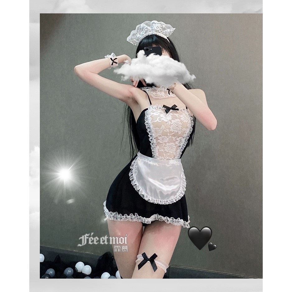 Đồ Ngủ Cosplay Sexy Hầu Gái , Bộ Costume Nàng Hầu Quyến Rũ