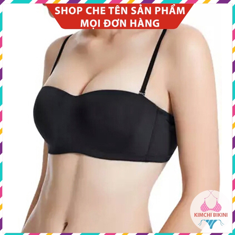 Áo ngực nữ cúp ngang không gọng cao cấp KIMCHIBIKINI Áo con bra đúc su đẹp đệm mỏng nâng ngực tạo khe AL023