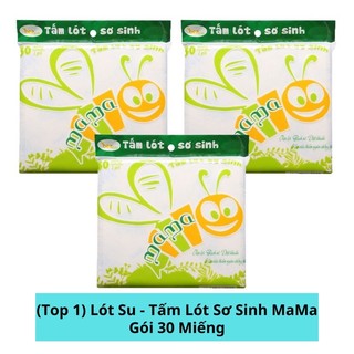 Miếng lót phân su, Tấm lót sơ sinh MAMA ( gói 30 miếng, kt 20 x 20) CHÍNH HÃNG