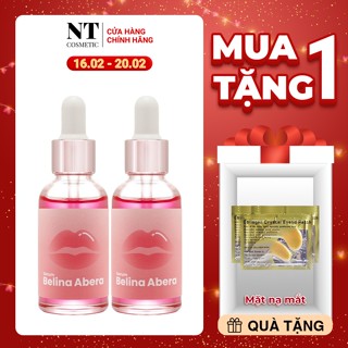 Combo 2 serum dưỡng hồng môi Belina Abera - xoá thâm môi, dưỡng ẩm môi căng mọng, Tặng 5 NẠ