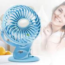 Quạt sạc pin kẹp bàn DP 7608 siêu mát pin lâu