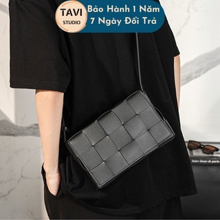 Túi Đeo Chéo Nam Nữ Knitt Bag Da Pu Dạng Chữ Nhật Basic Thời Trang Túi Xách Unisex Phong Cách Hàn Quốc Tavi Studio