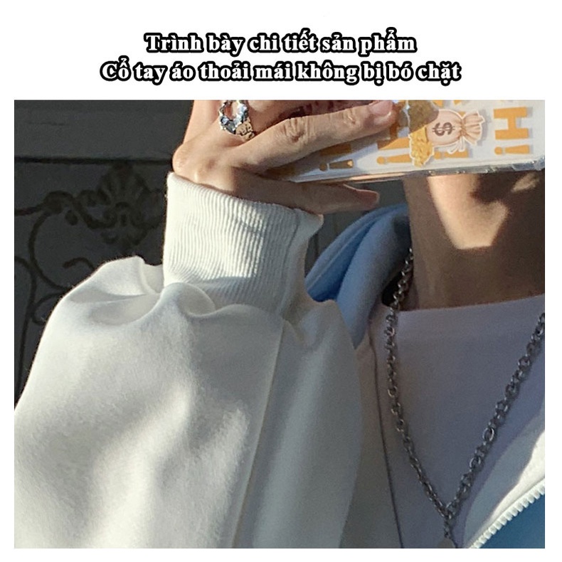 Áo khoác hoodie NAM Áo Khoác Bóng Chày Có Mũ Trùm Dáng Rộng Màu Gradient Phong Cách Đường Phố Hàn Quốc Cá Tính