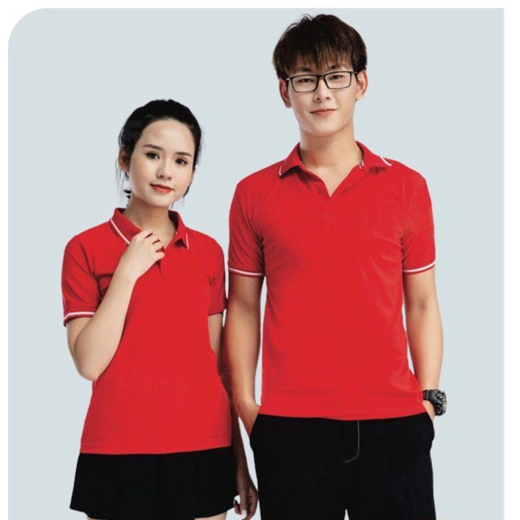 {giá sỉ} Áo Thun Có Cổ Cá Sấu Mè polo nam Nữ Vải Nhẹ Thoáng Mát Thời Trang cam kết chất đẹp
