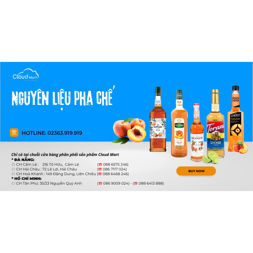 Siro hương Sả/ Syrup Davinci Asian Lemongras 750ml- CLOUDMART