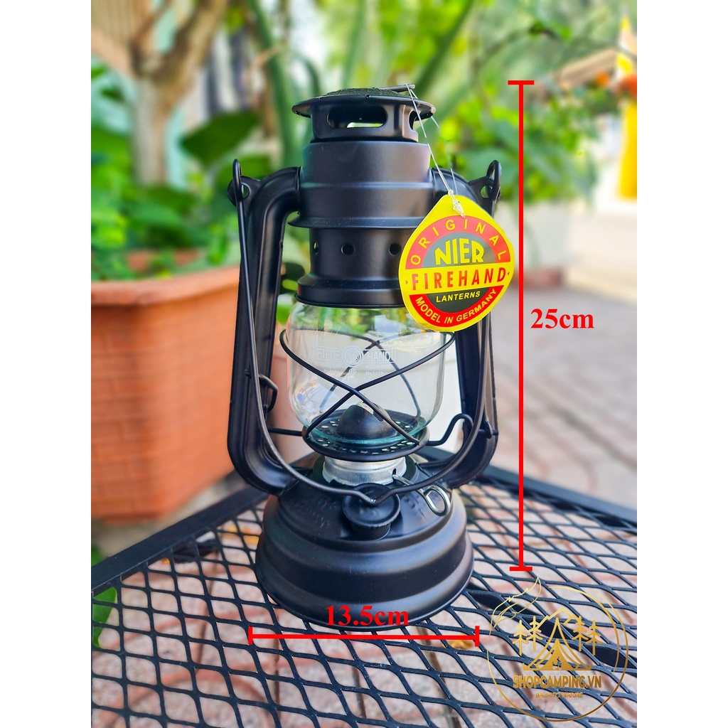 Đèn bão đèn dầu cổ điển FireHand, đèn măng xông cắm trại dã ngoại, dercor tặng bấc đèn - Camping VietNam