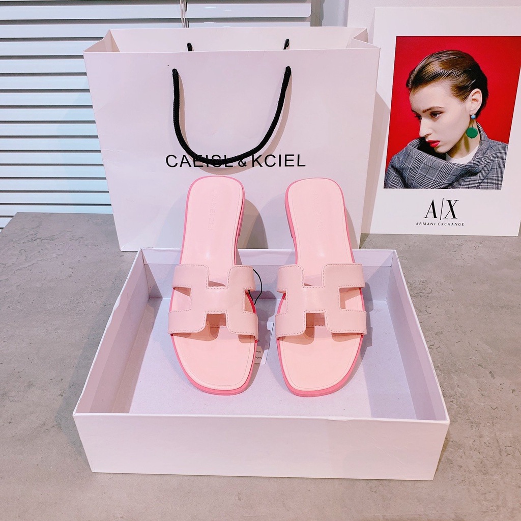 DÉP CHỮ H 2 MÀU THỜI TRANG QUẢNG CHÂU CAO CẤP DE3248