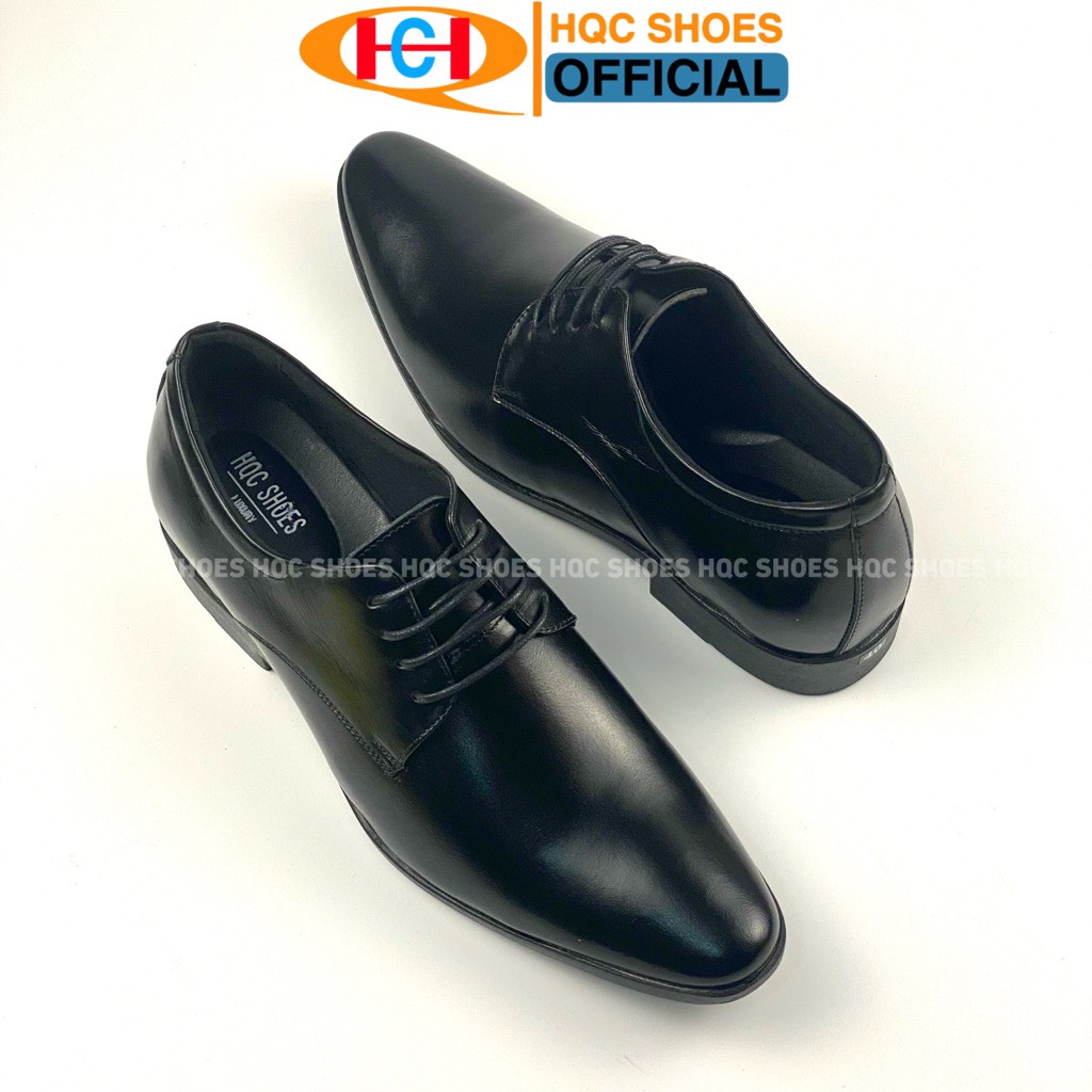 Giày tây nam HQC SHOES tăng cao 6cm da bò đế cao su bảo hành 1 năm GT336 | BigBuy360 - bigbuy360.vn