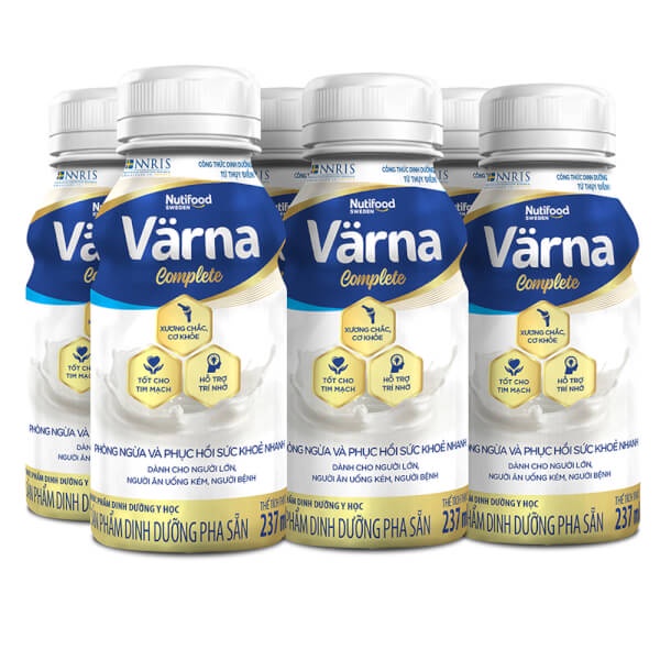 Combo Lốc 6 chai sữa nước Varna Complete 237ml....